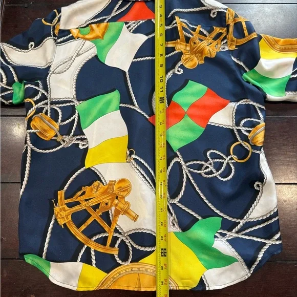 RARE Vintage 90s Polo Ralph Lauren Silk Shirt RRL - Picture 9 of 12